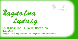 magdolna ludvig business card